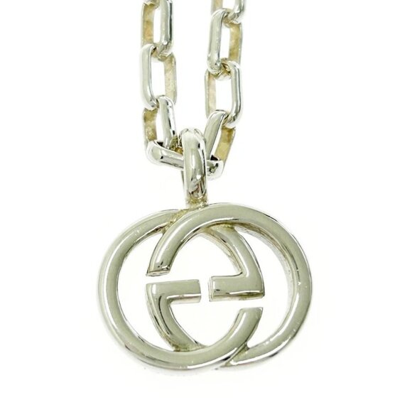 GUCCI G Logos Link Chain Necklace 20" Silver 925 Auth #7051 - Picture 4 of 7